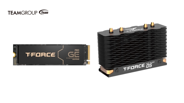 Dysk SSD T-FORCE GE PRO Gen5 M.2 PCIe i chłodnica SSD T-FORCE DARK AirFlow 5, zdjęcie: TEAMGROUP.