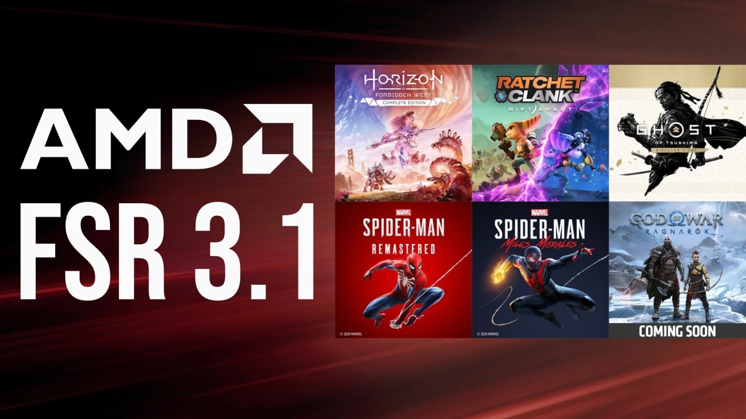 AMD FSR 3.1 is now available in five games, improving image