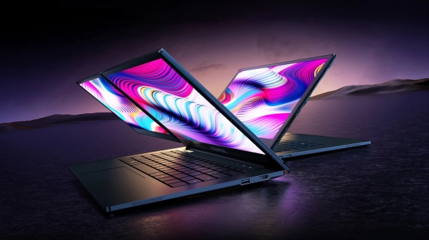 ACEMAGIC X1 laptop has two screens, dual 14-inch Full HD displays