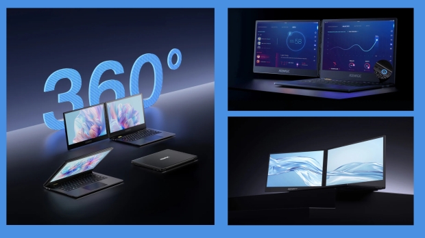 ACEMAGIC X1 laptop has two screens, dual 14-inch Full HD displays 4