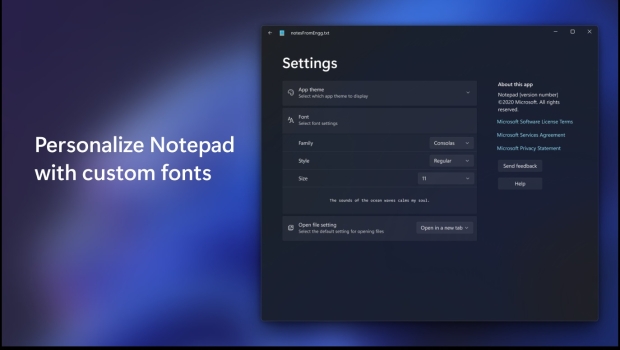 Open enlarged image Microsoft silently adds spellchecking, autocorrect to Windows Notepad... only took 41 years
