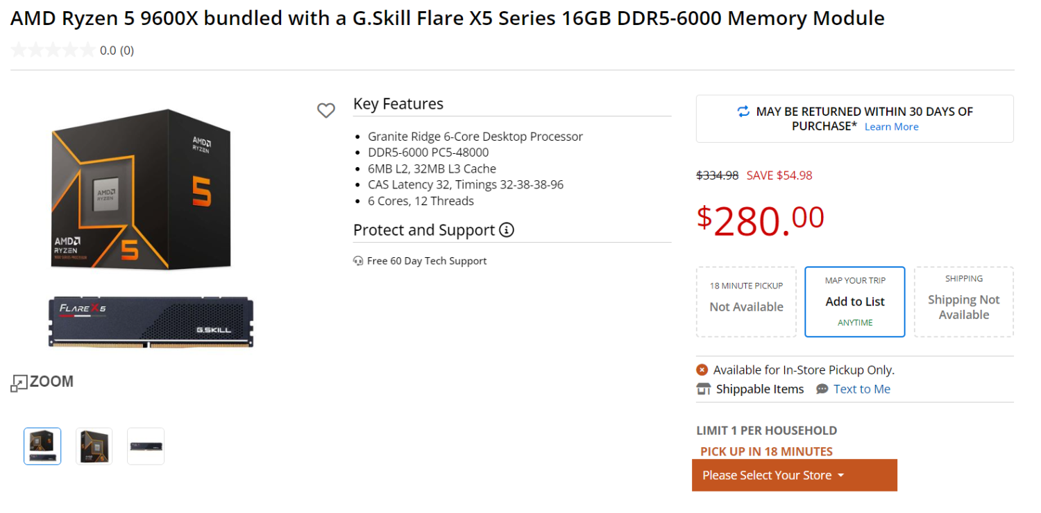 Amd only ram shop