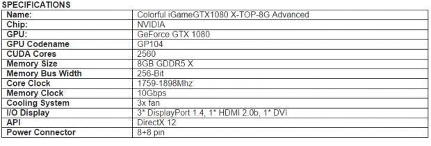 COLORFUL introduces iGameGTX1080 X-TOP-8G Advanced video card 6