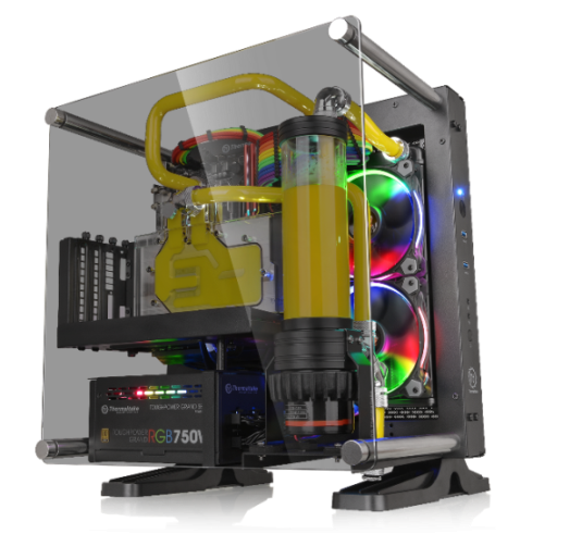 Thermaltake new Core P1 Tempered Glass Edition mini-ITX wall-mount chassis with Tt LCS certification 234234 Thermaltake new Core P1 Tempered Glass Edition mini-ITX wall-mount chassis with Tt LCS certification 234234