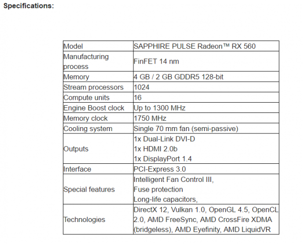 Open enlarged image SAPPHIRE announces PULSE Radeon RX 560 graphics card 15