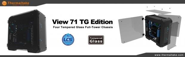 Open enlarged image Thermaltake unveils the new 4 tempered glass View 71 TG Edition full-tower chassis with Tt LCS Certified 800
