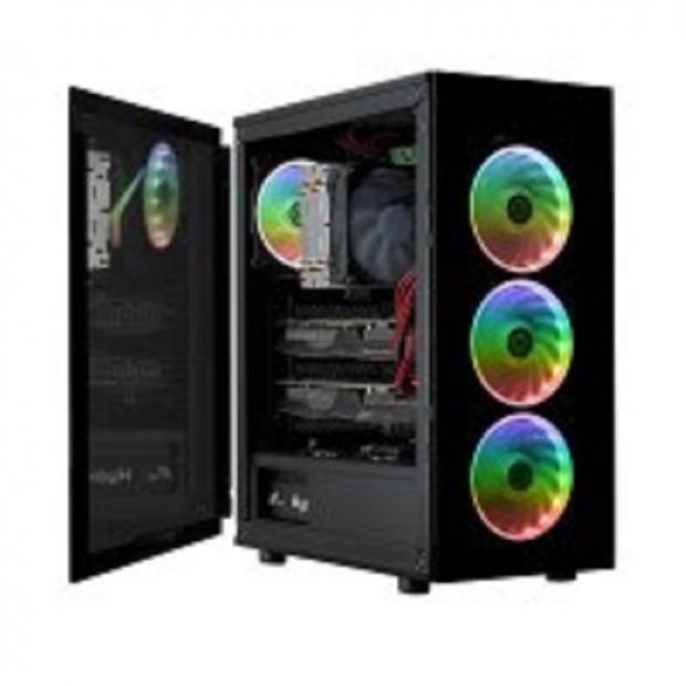 FSP Introduces new CMT340 RGB tempered glass PC gaming tower 01