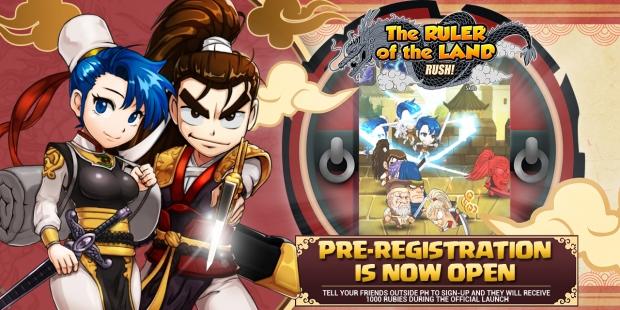 Open enlarged image Pre-Registration for The Ruler of the Land RUSH: Idle RPG is still open! 01