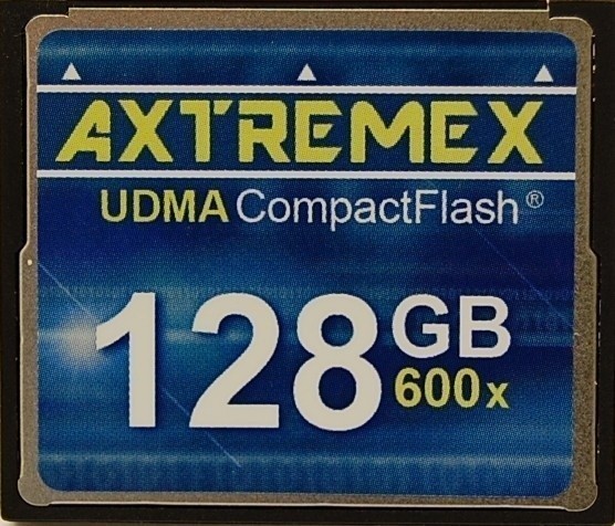 Axtremex Technology and IndieGrip Ship First 128 GB CompactFlash 600X Card 1