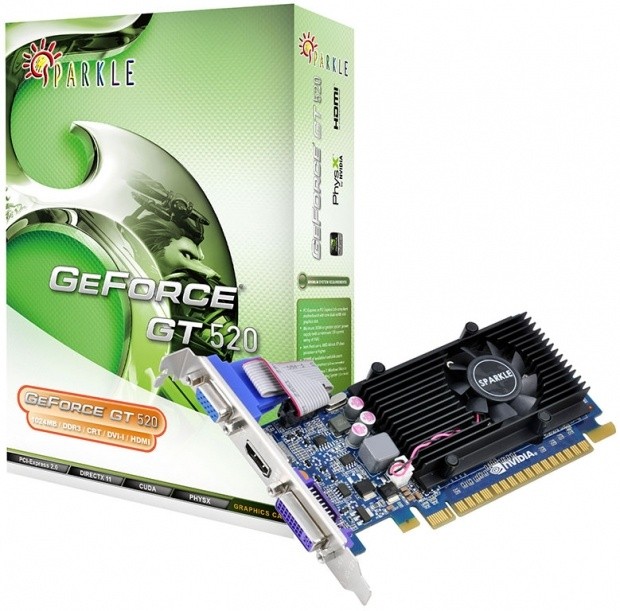 Sparkle Intros GeForce GT 520 1GB/2GB Low-Profile Graphics Cards 01