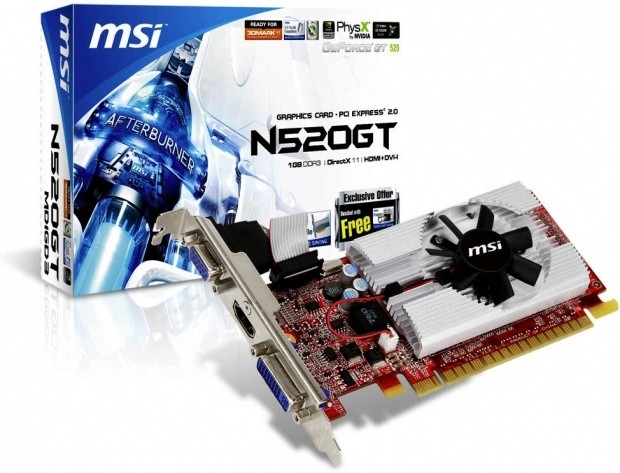 MSI GeForce GT 520 Packs Exclusive In-Game Video Capture Feature | TweakTown.com