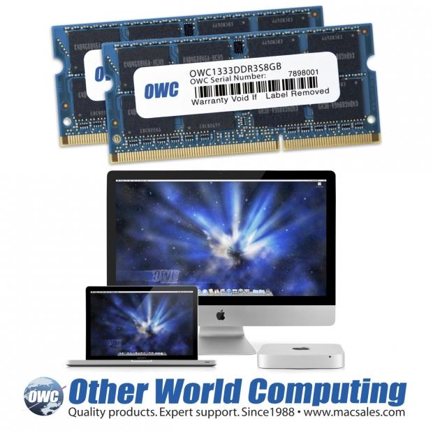 OWC 8GB Memory Modules 'Supercharge' 2011 Apple MacBook Pro and Mac mini with 16GB RAM -- Double the Factory Maximum Memory | TweakTown.com