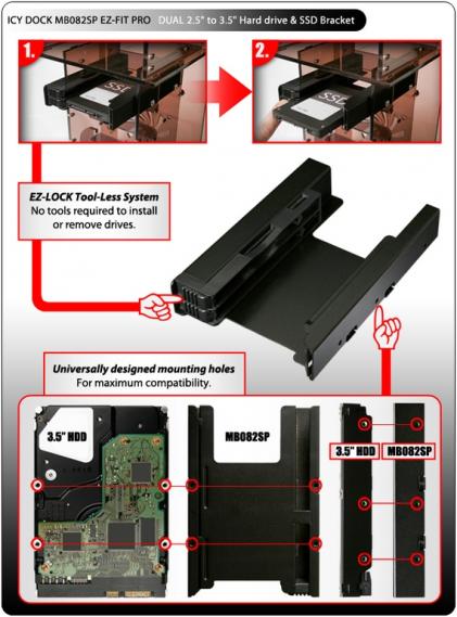 Icy Dock Introduces EZ-FIT Pro Dual-2.5 to 3.5 Dock | TweakTown.com Icy Dock Introduces EZ-FIT Pro Dual-2.5 to 3.5 Dock | TweakTown.com