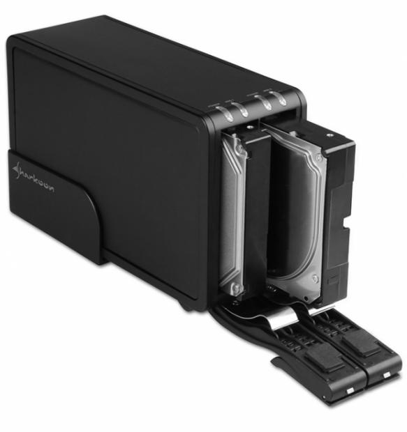 Open enlarged image Sharkoon Announces Vertical Docking Station for SATA Hard Drives 02