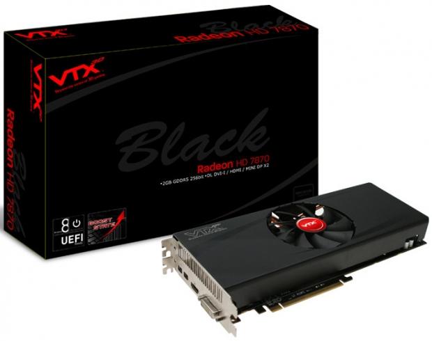 Open enlarged image VTX3D Announces Radeon HD 7870 Black Edition (Tahiti LE) Graphics Card 01