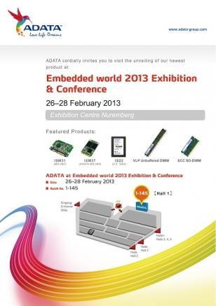 ADATA Technology to Showcase Latest Industrial Memory and Storage Solutions at Embedded World 2013 | TweakTown.com ADATA Technology to Showcase Latest Industrial Memory and Storage Solutions at Embedded World 2013 | TweakTown.com