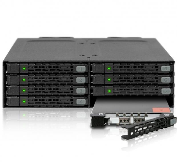 Open enlarged image ICY DOCK Announces ToughArmor MB998SP-B Drive Cage 080