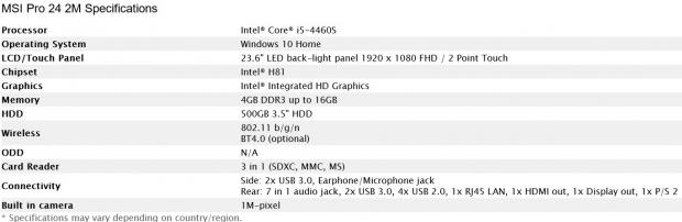 Open enlarged image MSI Announces Pro 24 2M All-in-One PC 051