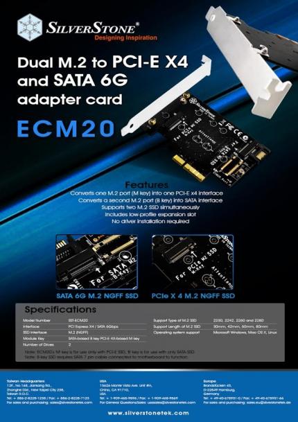 SilverStone Accessories - Expansion Cards - ECM20 043